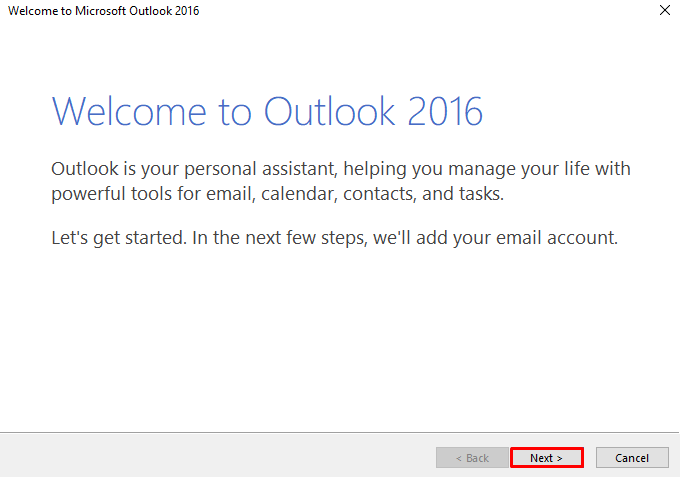 outlook 2016
