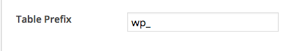 wp table prefix new install