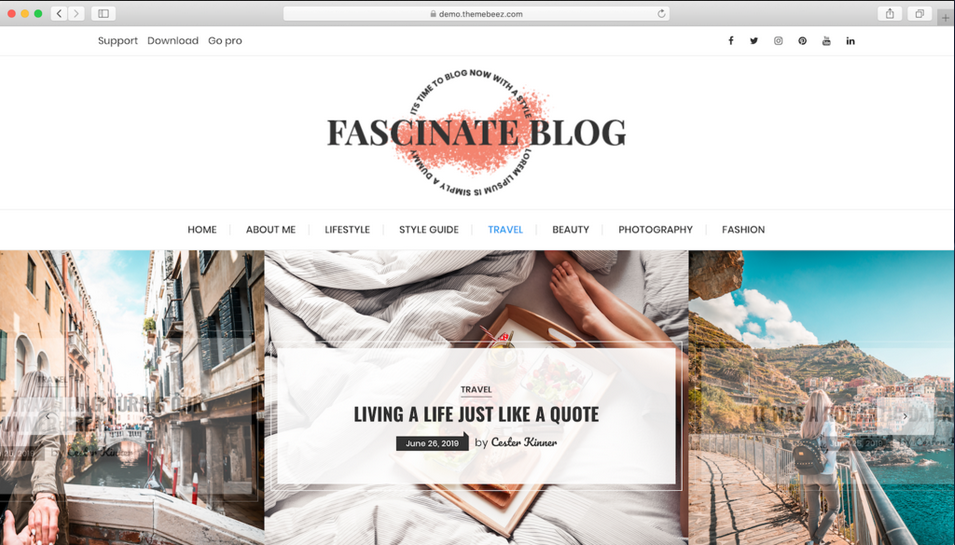 tema blog dan website fascinate