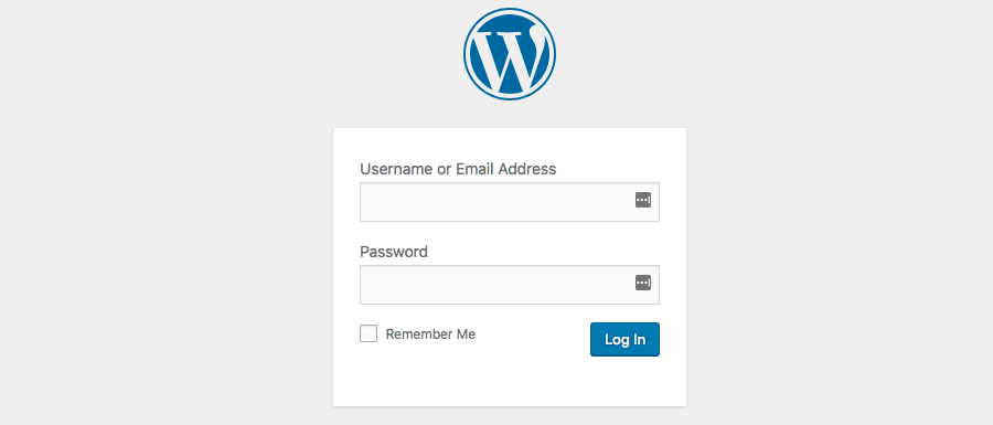 Halaman login admin wordpress