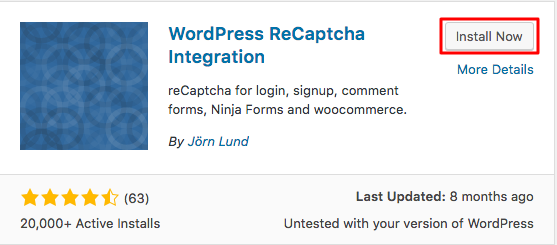 Instalasi ReCaptcha Integration WordPress