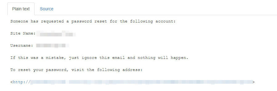 Atur ulang password email
