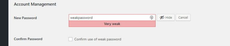 Kekuatan password lemah