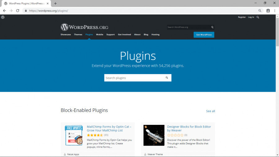 apa itu plugin: beranda utama direktori plugin WordPress