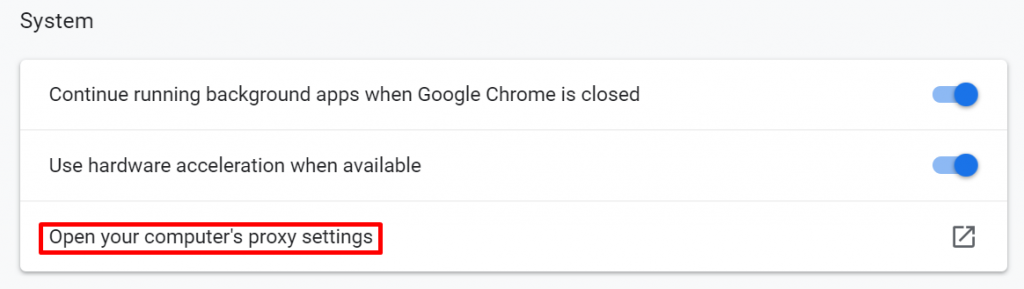 Cara setting proxy Chrome