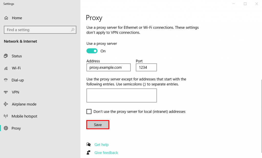 Cara setting proxy Windows 10