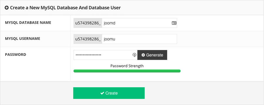 Cara install Joomla: membuat database Joomla