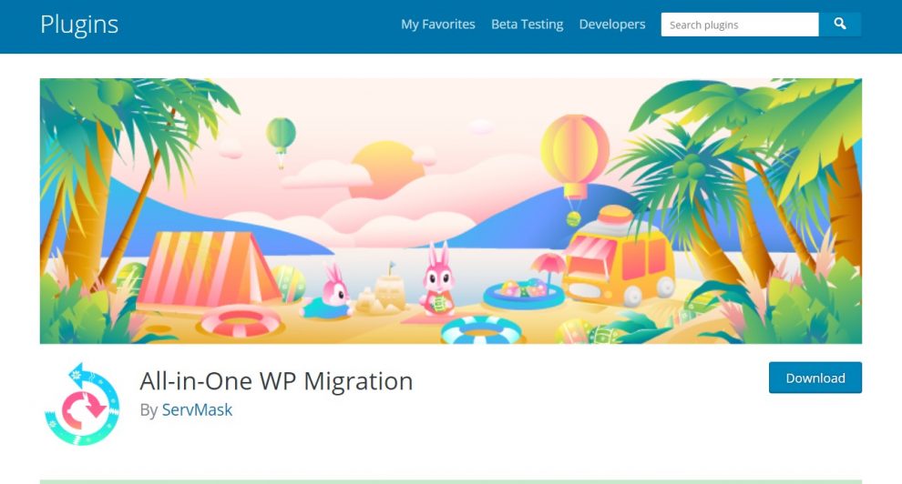 plugin all-in-one WP migration