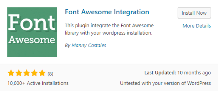 plugin font awesome integration