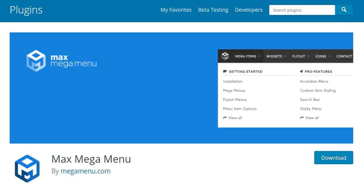 plugin max mega menu