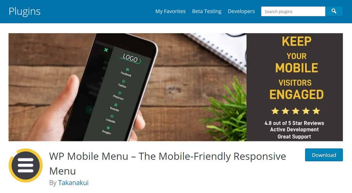 plugin menu wordpress mobile menu