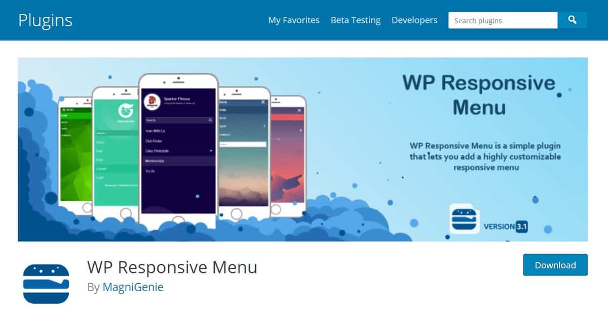 wp responsive menu