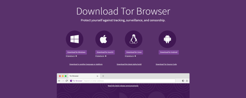 homepage tor browser