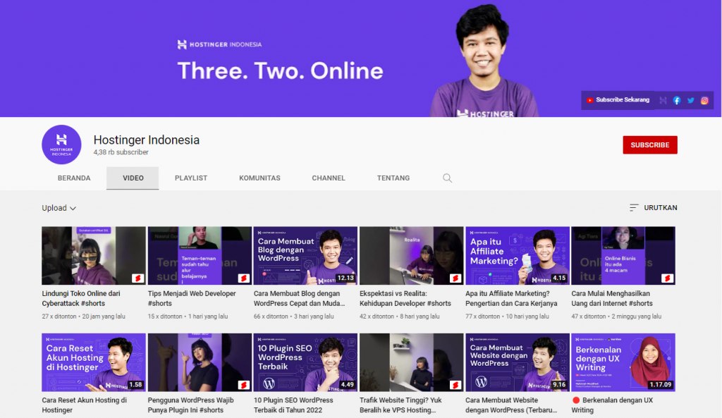 hostinger indonesia youtube