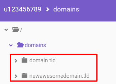 file manager folder domain