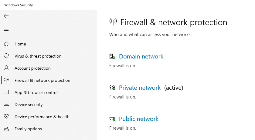 Firewall network protection
