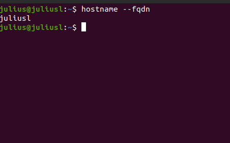 command line untuk menemukan FQDN di Linux