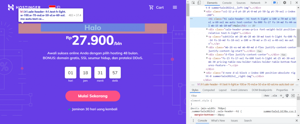 berhasil mengedit teks di chrome