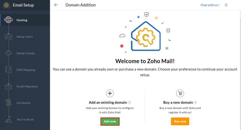 menambahkan domain di zoho mail