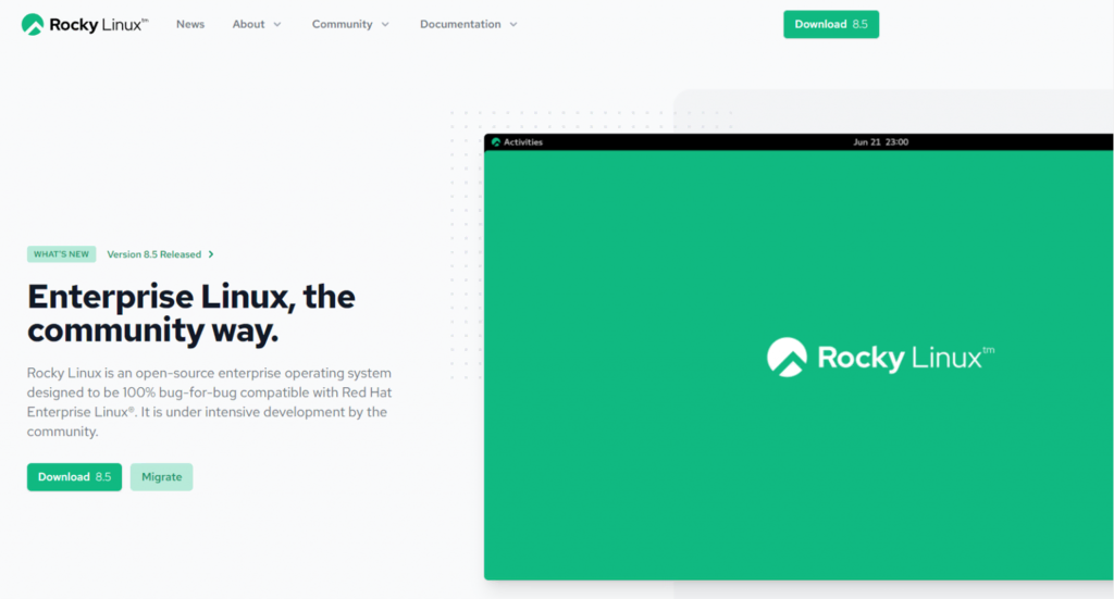 website resmi Rocky Linux