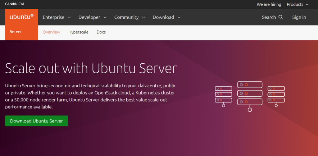 website resmi Ubuntu Server