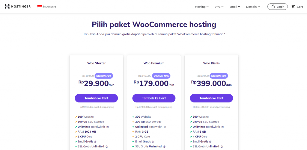pilih woocommerce hosting