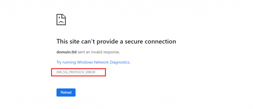error koneksi SSL di Google Chrome