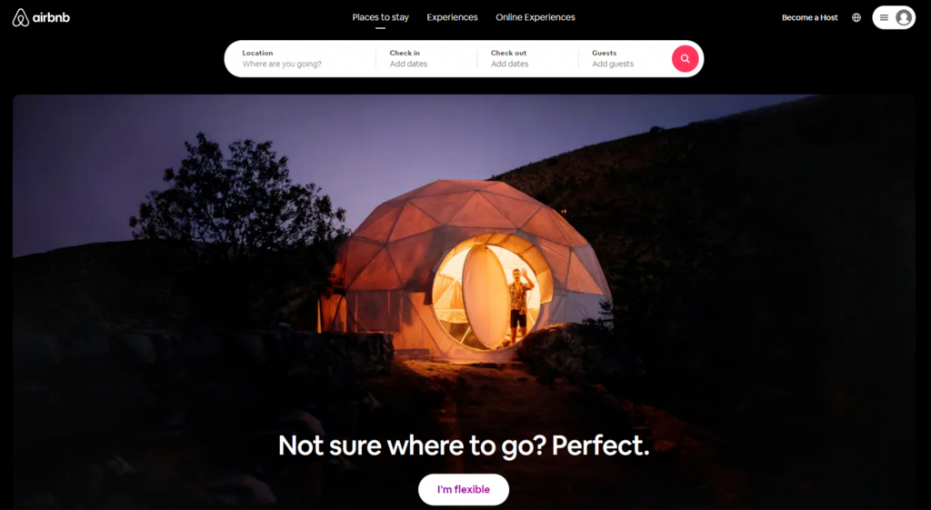 Homepage Aibnb