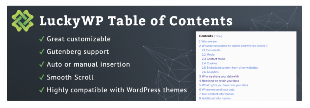 plugin LuckyWP Table of Contents