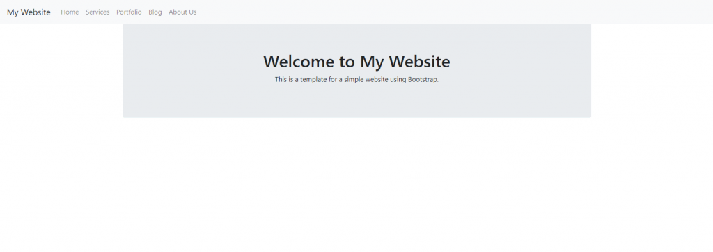 contoh homepage website dengan template bootstrap