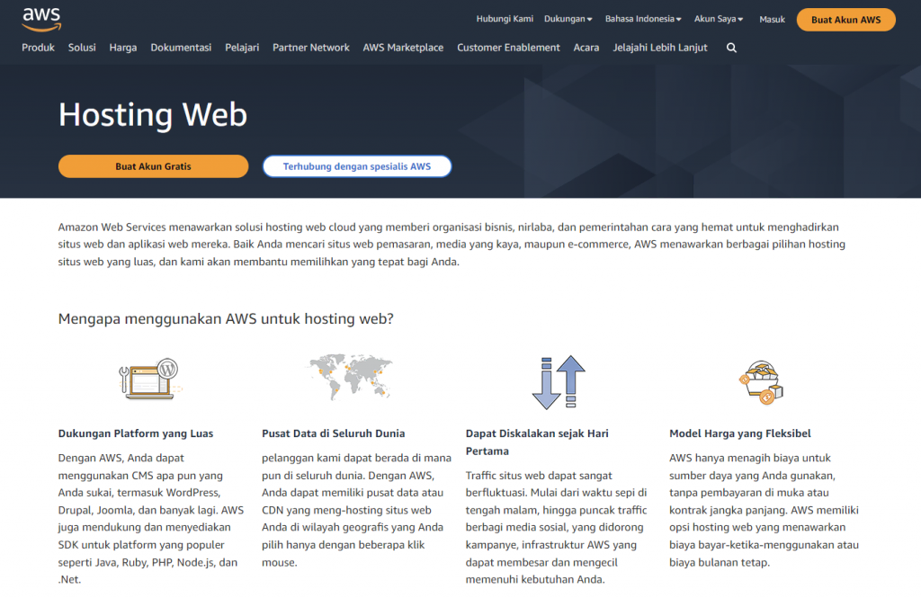 home page AWS