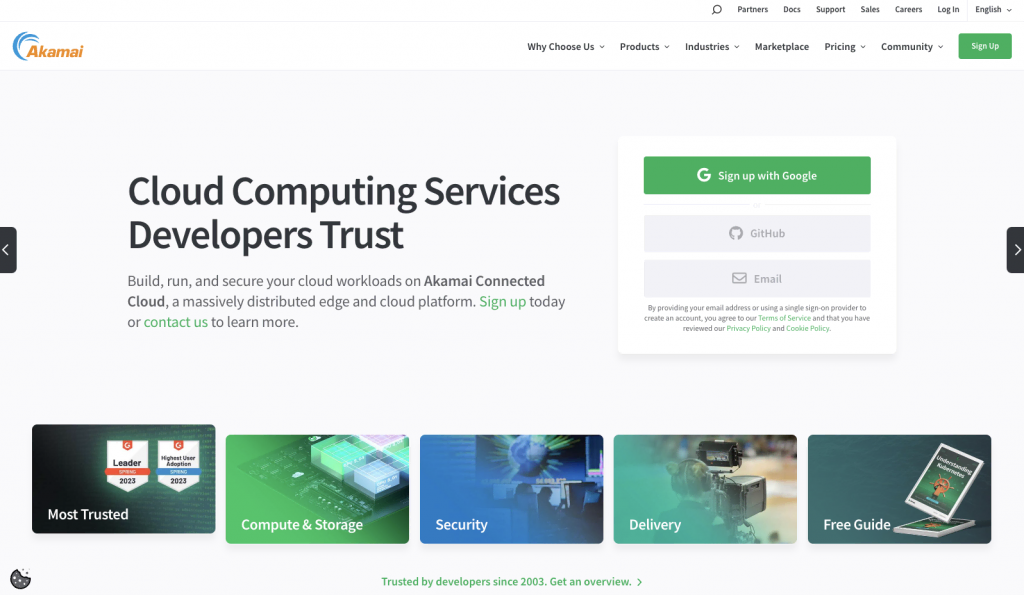 home page Linode