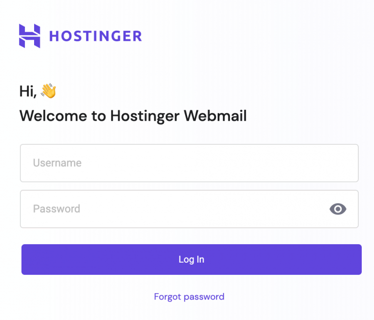 halaman login webmail hostinger