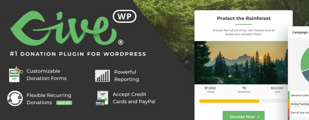 GiveWP plugin wordpress terbaik untuk menerima donasi