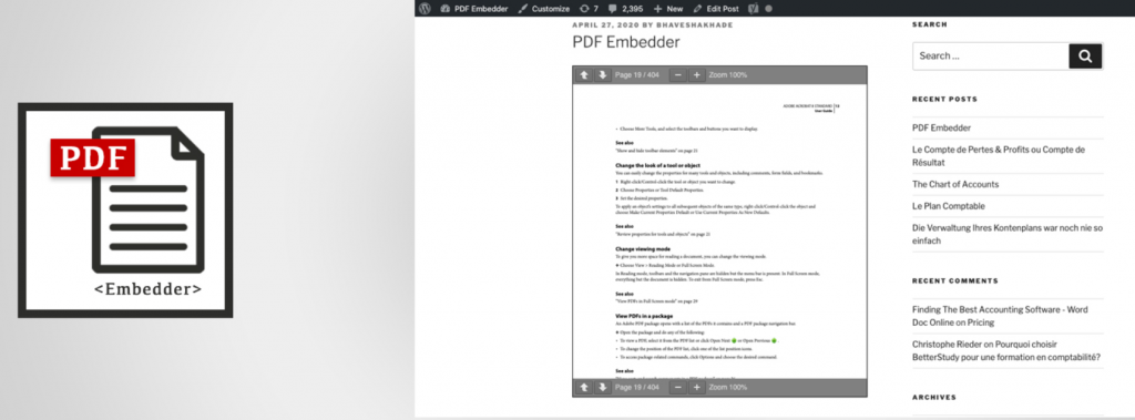 PDF Embedder, plugin wordpress terbaik untuk memasukkan file PDF