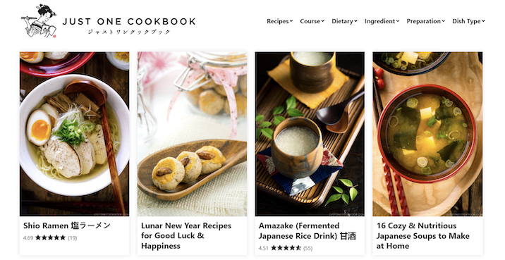 homepage just one cookbook