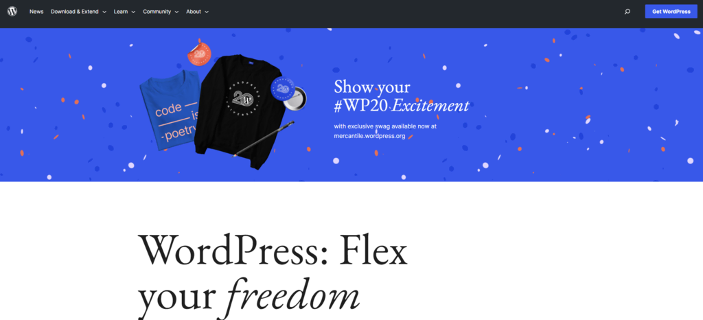 homepage wordpress