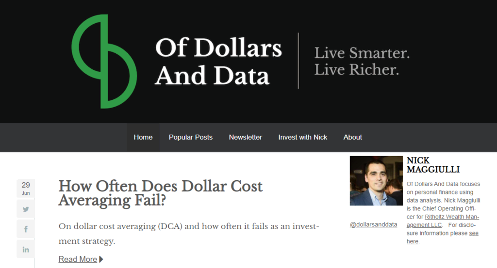 halaman website of dollars and data