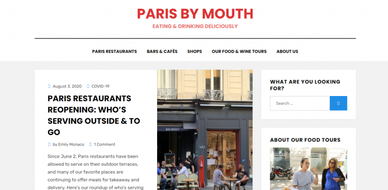 website paris by mouth