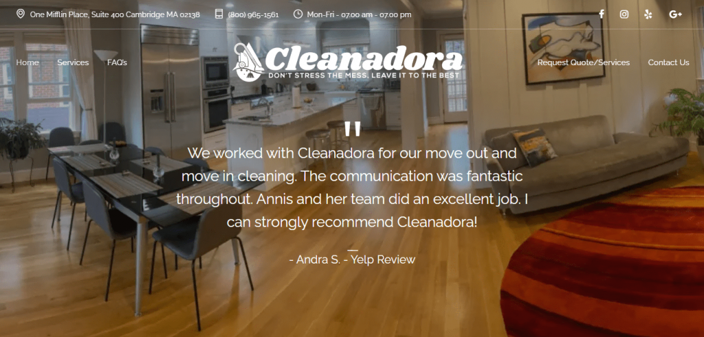 homepage website cleanadora