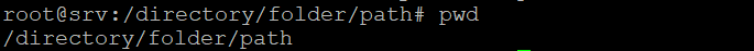 output perintah linux pwd di Terminal