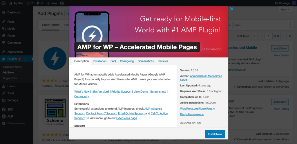 plugin amp for wp