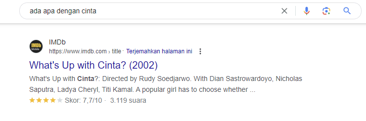 rich snippet rating film di google