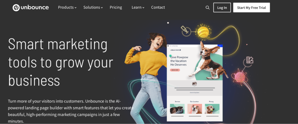 homepage Unbounce